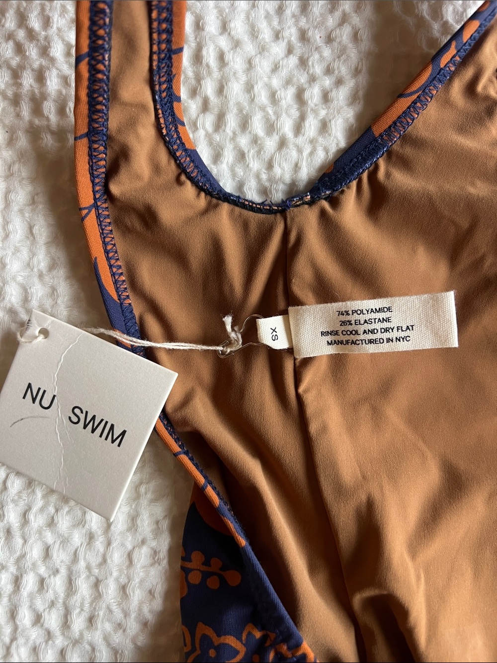 Nu Swim Navy & Rust Floral One-Piece Swimsuit - Picture 5 of 5